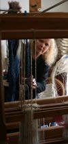 Sue Hiley Harris at her loom